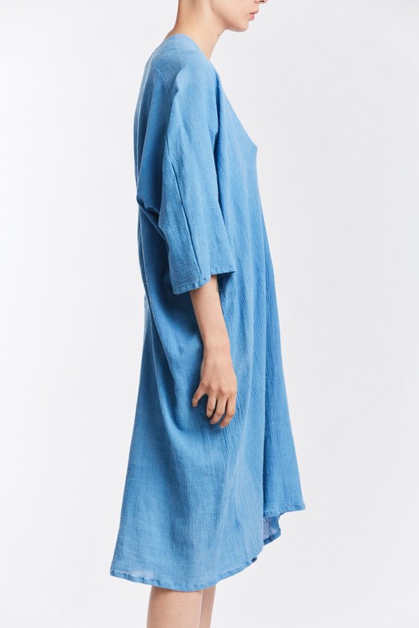 Studio Sale: Muse Dress, Cotton Gauze in Light Indigo Studio Sale: Muse Dress, Cotton Gauze in Light Indigo