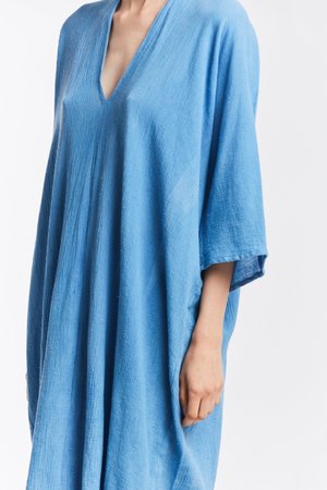 Studio Sale: Muse Dress, Cotton Gauze in Light Indigo Studio Sale: Muse Dress, Cotton Gauze in Light Indigo