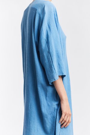 Studio Sale: Muse Dress, Cotton Gauze in Light Indigo Studio Sale: Muse Dress, Cotton Gauze in Light Indigo