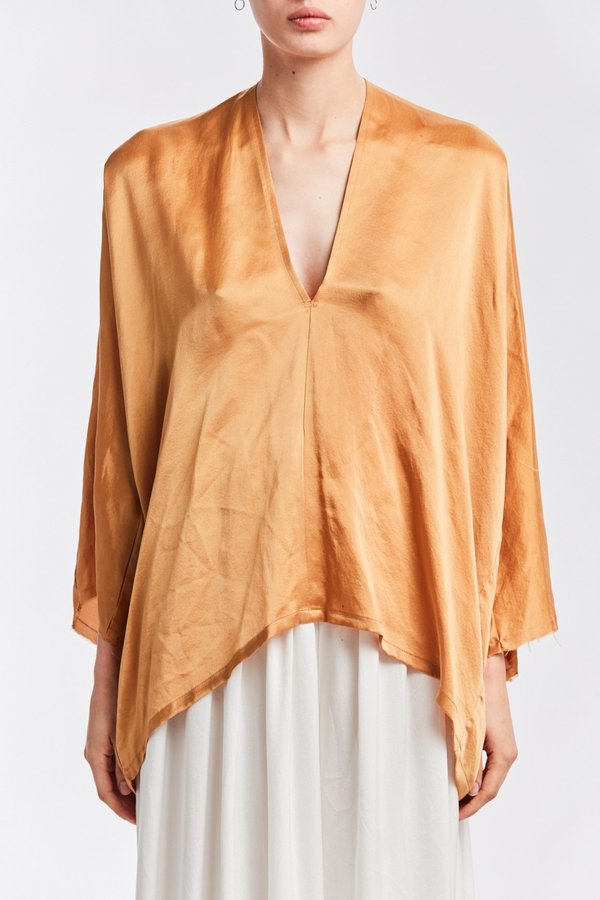 Studio Sale: Muse Top, Silk Charmeuse in Sand Studio Sale: Muse Top, Silk Charmeuse in Sand