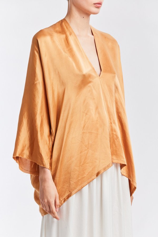 Studio Sale: Muse Top, Silk Charmeuse in Sand Studio Sale: Muse Top, Silk Charmeuse in Sand