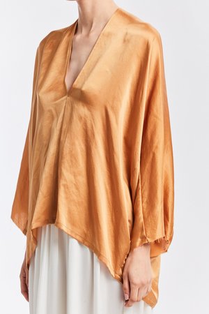Studio Sale: Muse Top, Silk Charmeuse in Sand Studio Sale: Muse Top, Silk Charmeuse in Sand
