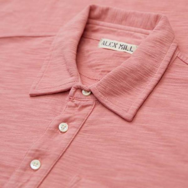 Alex Mill Rugby Slub Cotton Polo - Dusty Rose Alex Mill Rugby Slub Cotton Polo - Dusty Rose