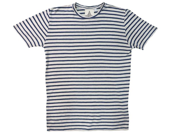 Unisex Jungmaven 100% Hemp Tee - French Navy Stripe Unisex Jungmaven 100% Hemp Tee - French Navy Stripe