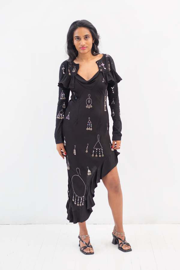 Abacaxi Earrings Ruffle Cardigan Shrug