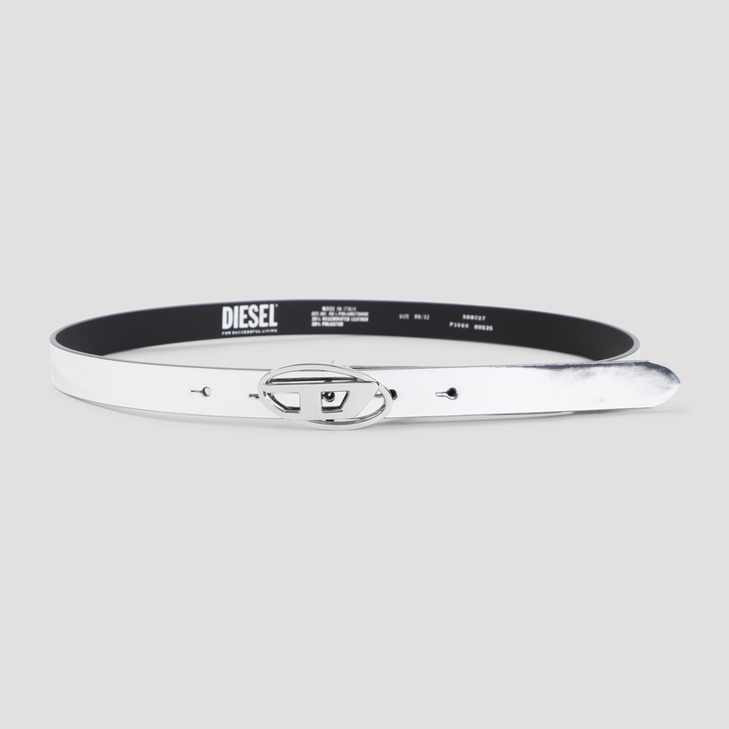 【関税&送料込】Diesel Belt B-1Dr 20 B-1DR Woman: leather Belt with silver D logo buckle | Diesel