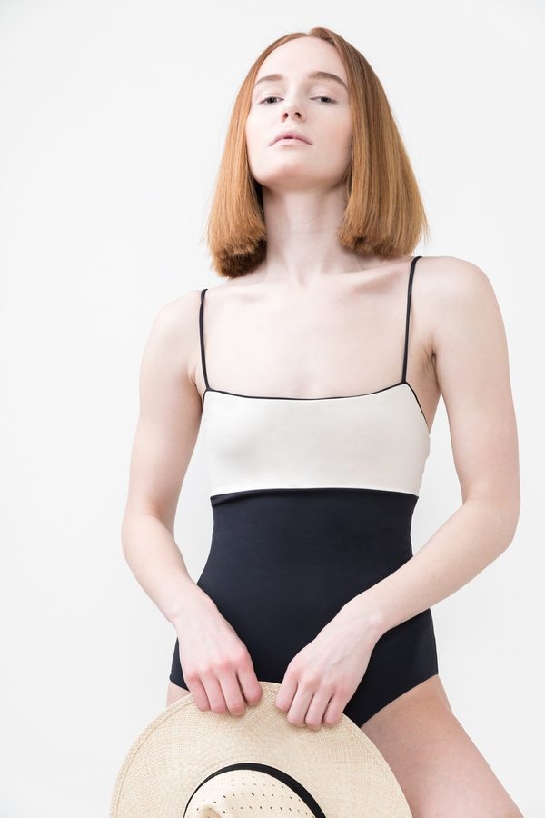 Tavik Scarlett One Piece Swimsuit - Tapioca and Black Tavik Scarlett One Piece Swimsuit - Tapioca and Black