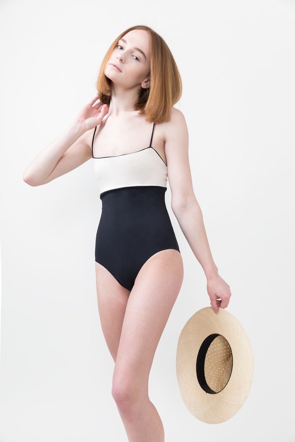 Tavik Scarlett One Piece Swimsuit - Tapioca and Black Tavik Scarlett One Piece Swimsuit - Tapioca and Black