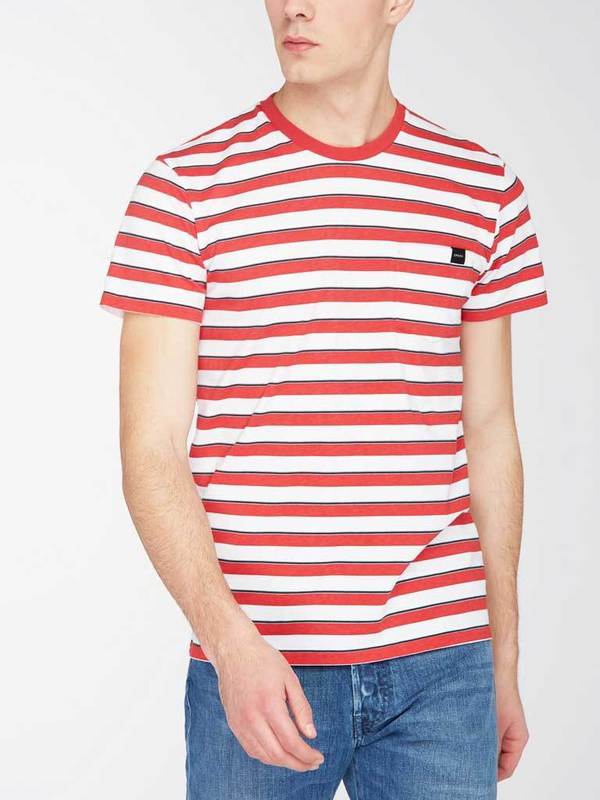 Edwin Pocket T-shirt in Red & White Edwin Pocket T-shirt in Red & White