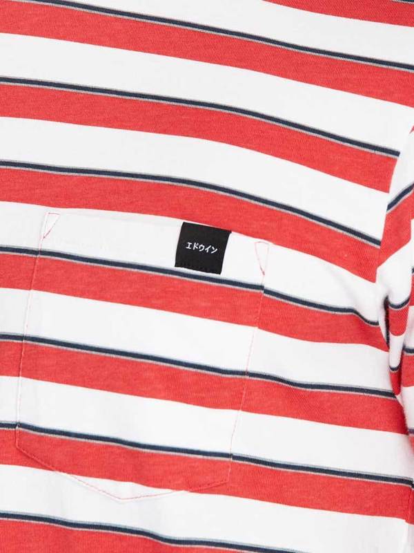 Edwin Pocket T-shirt in Red & White Edwin Pocket T-shirt in Red & White