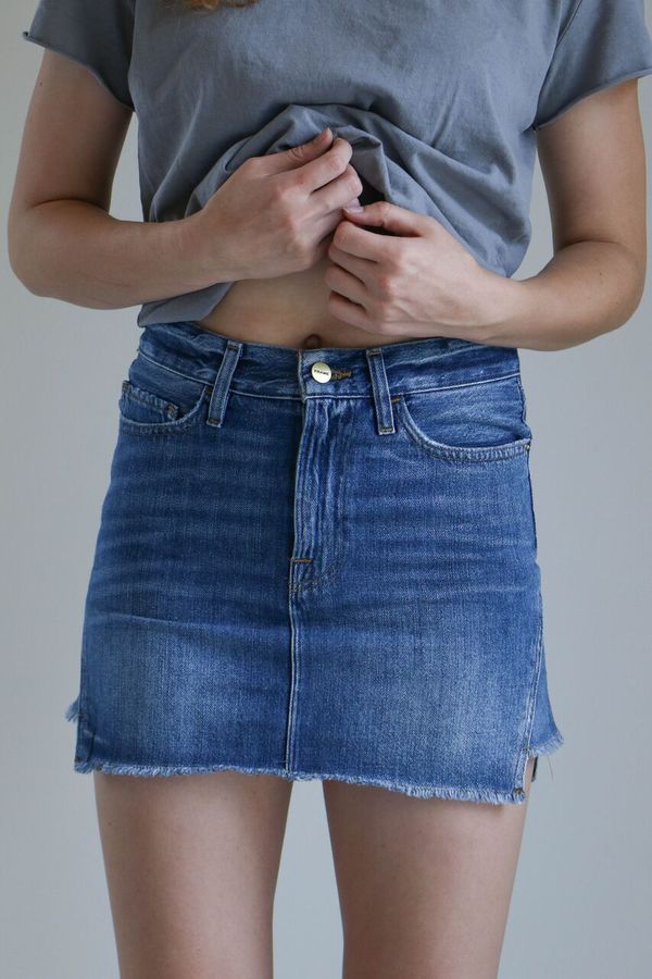 Frame Le Mini Skirt with Gusset in Ansdale Frame Le Mini Skirt with Gusset in Ansdale