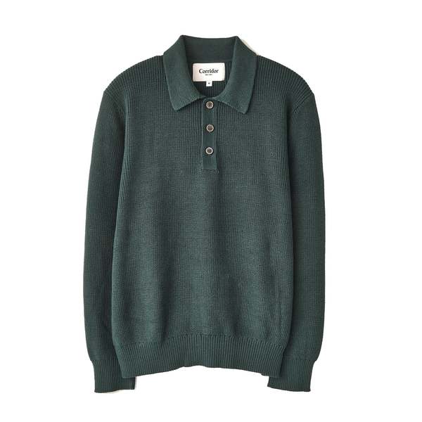 Corridor LS Slouchy Polo - Green