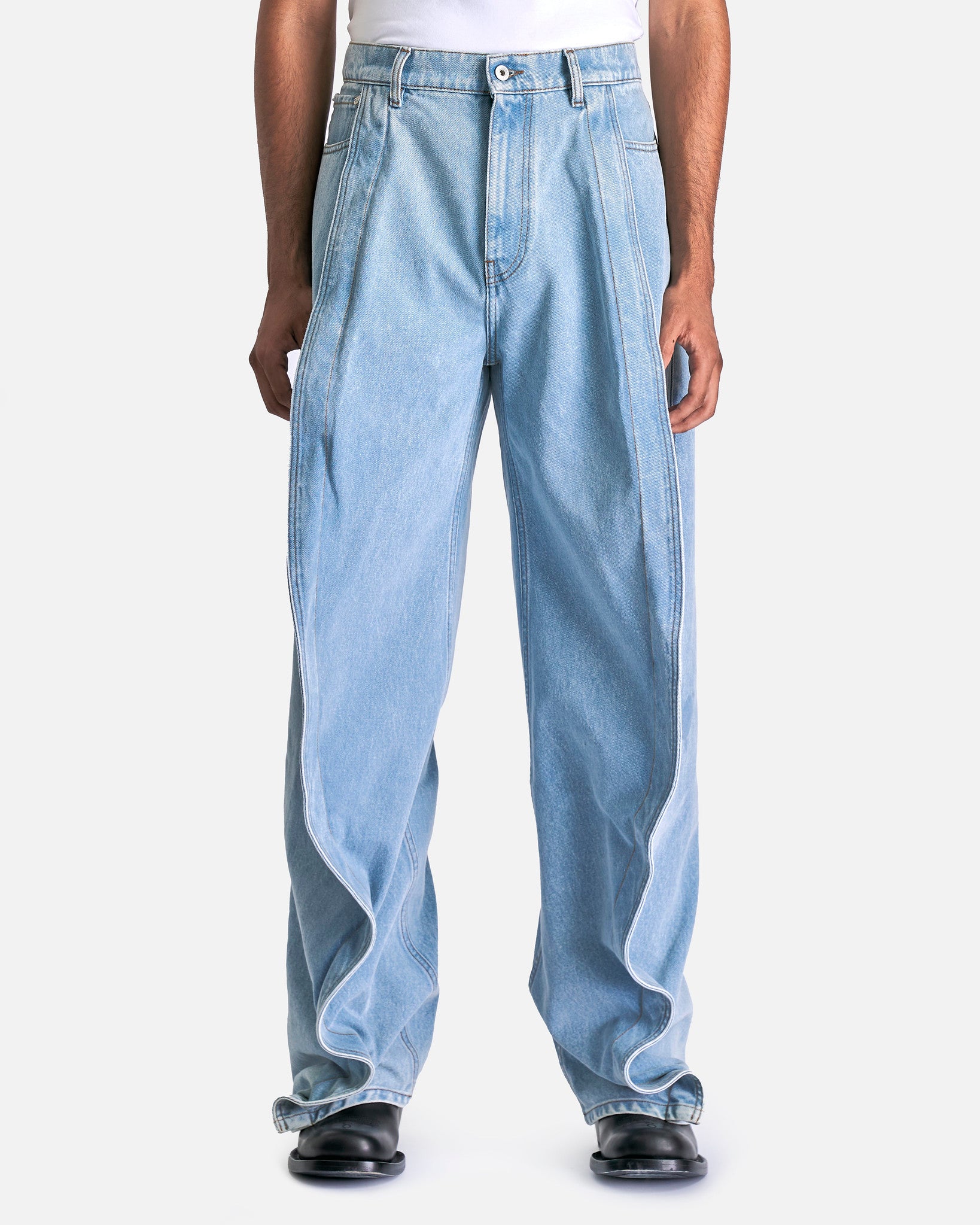 Y/project Evergreen Banana Jeans - Ice Blue | Garmentory
