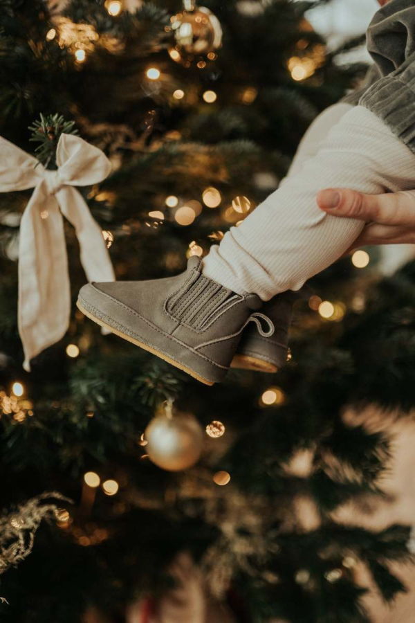 Kids Donsje Skib Booties - Stone Nubuck