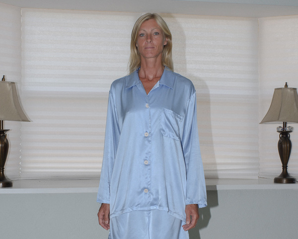 Baserange Nogales Silk Shirt - BLUE EVEREST Baserange Nogales Silk Shirt - BLUE EVEREST
