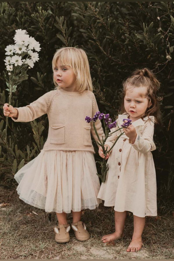 KIDS Donsje Xan Classic Shoes - Taupe Leather