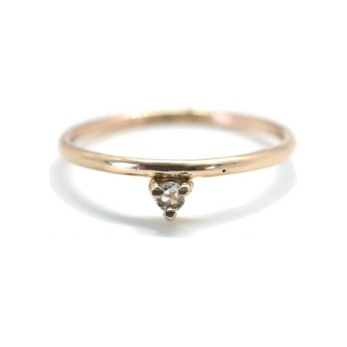 The Rooted Gem Collective Pyramid Ring Gold Garmentory