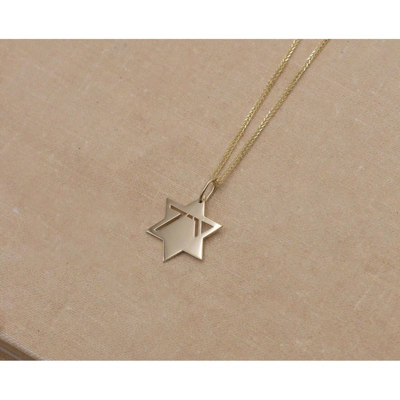 The Rooted Gem Collective Stand for Israel Magen David Memorial Pendant - 14K Gold The Rooted Gem Collective Stand for Israel Magen David Memorial Pendant - 14K Gold