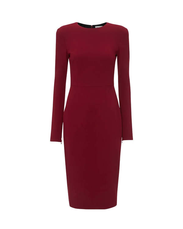 Victoria Beckham Long Sleeve T-Shirt Fitted Dress | Garmentory