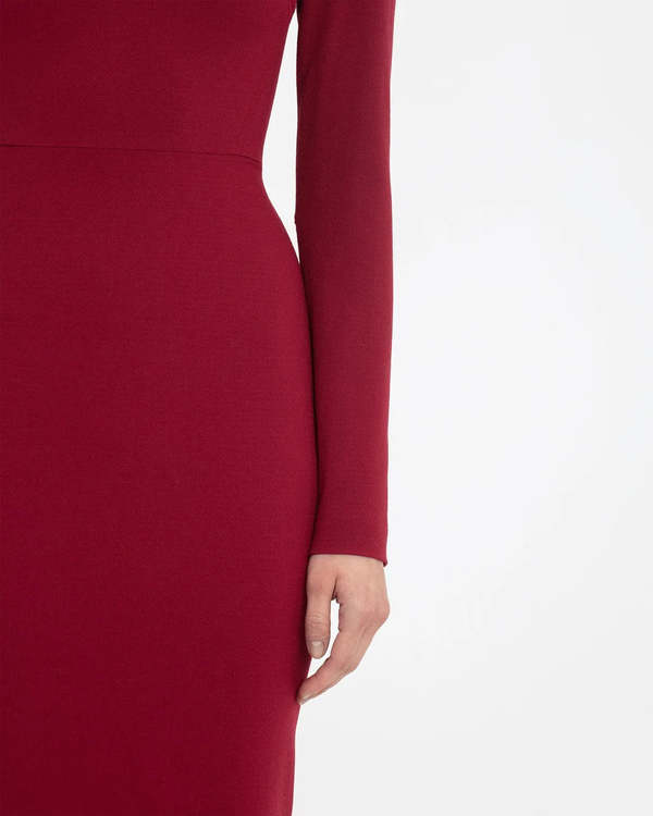 Victoria Beckham Long Sleeve T-Shirt Fitted Dress | Garmentory