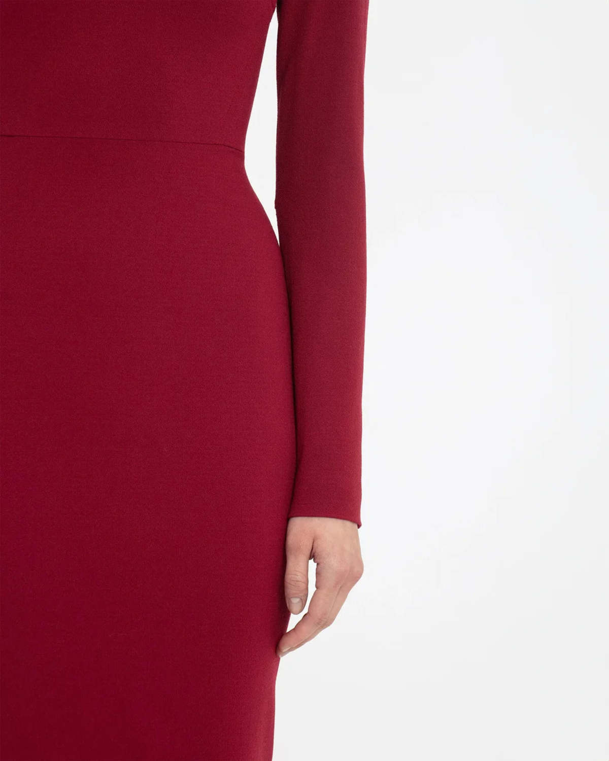 Victoria Beckham Long Sleeve T-Shirt Fitted Dress | Garmentory