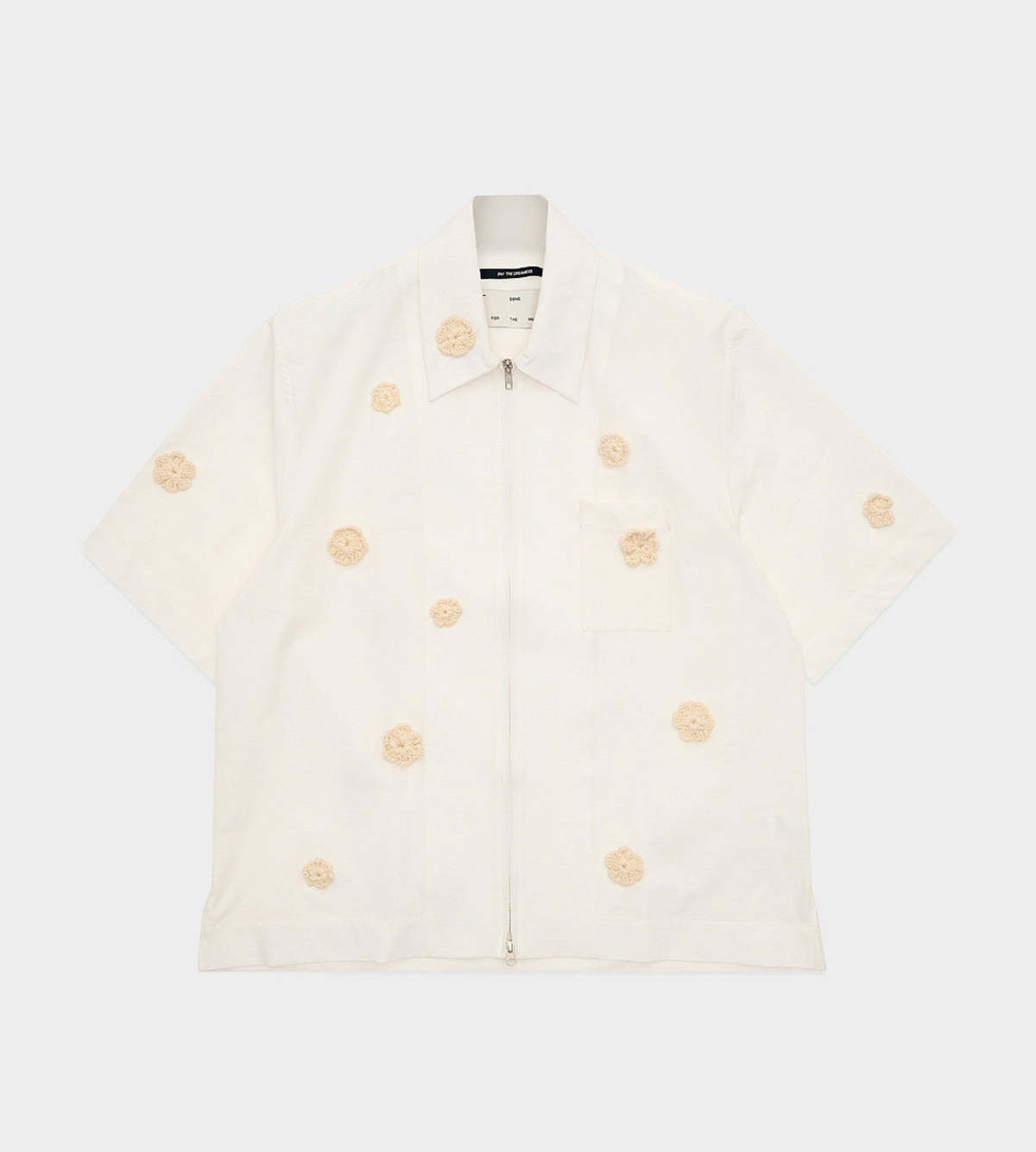 Song for the Mute Zip Up Box Shirt - White | Garmentory