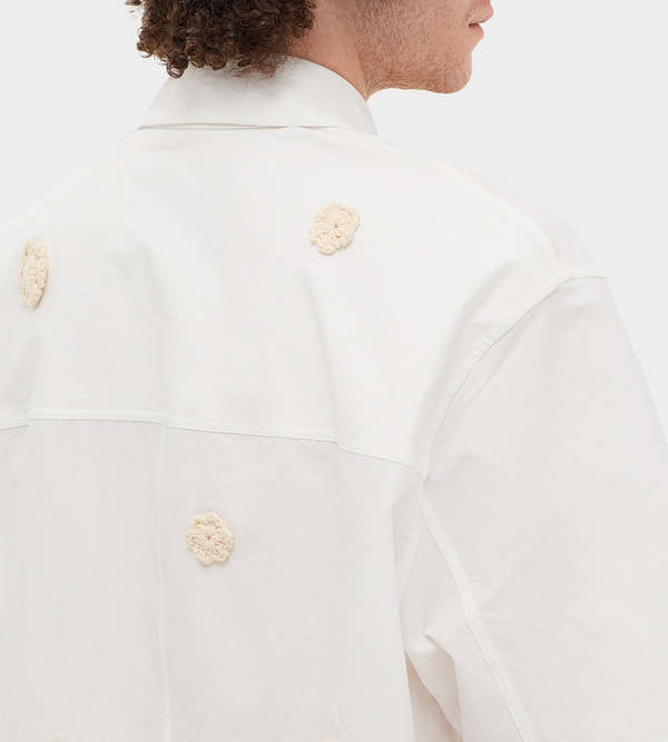 Song for the Mute Zip Up Box Shirt - White | Garmentory