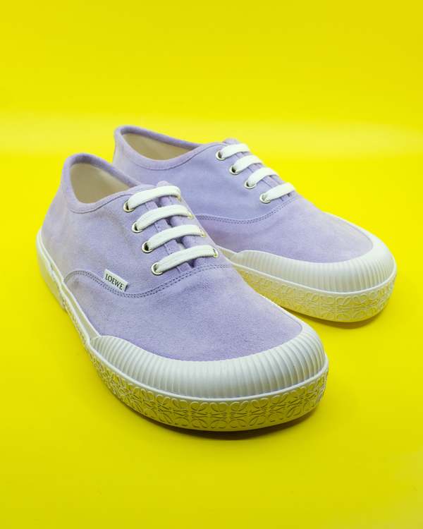 LOEWE Split Calfskin Terra Vulca Lace Up Sneaker - Lilac