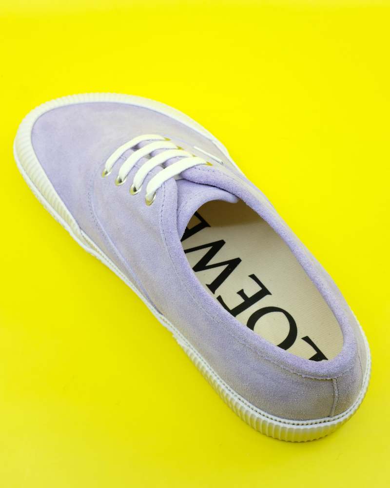 LOEWE Split Calfskin Terra Vulca Lace Up Sneaker - Lilac