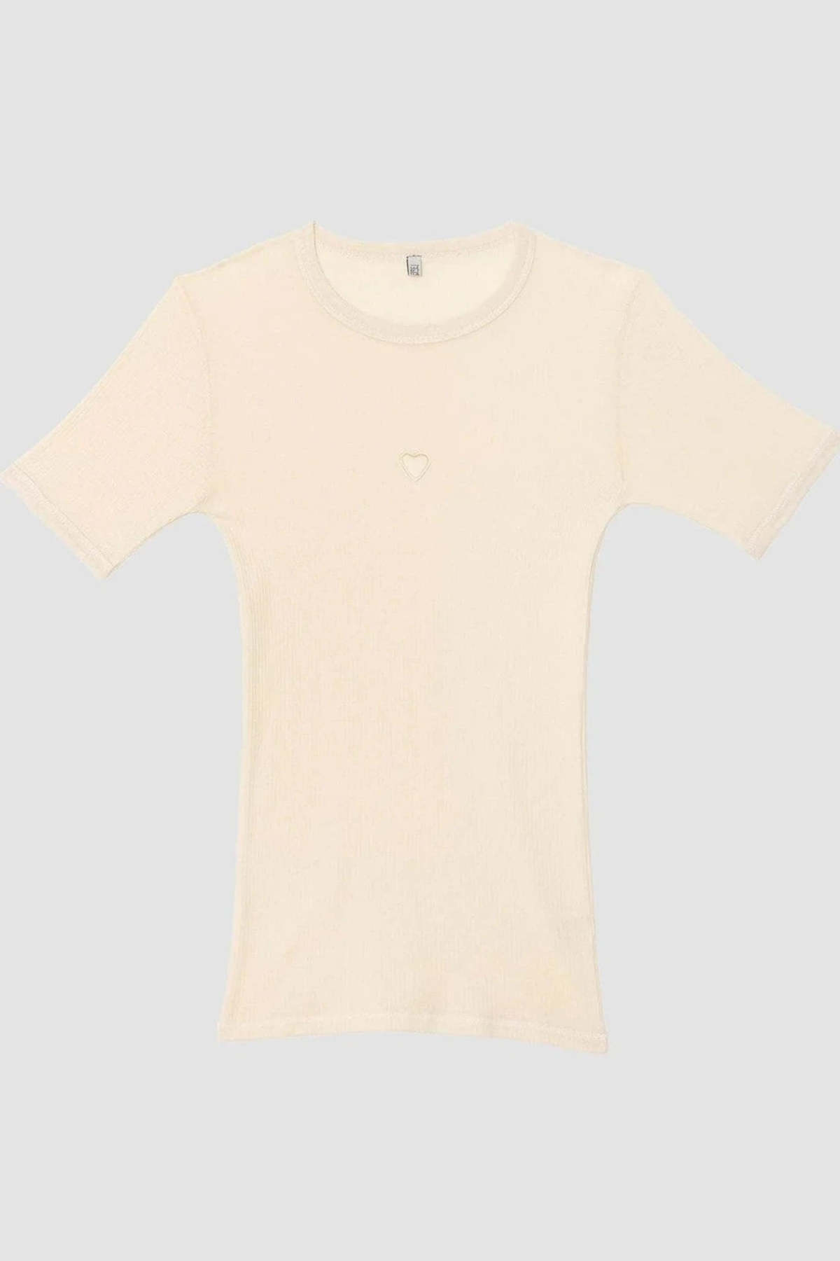 トップス baserange HEART SHORT SLEEVE TEE SHIRT M Baserange Heart Short Sleeve Tee Shirt - Undyed | Garmentory