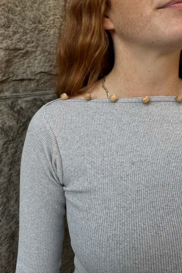 Baserange Tav Long Sleeve Tee - Grey Melange | Garmentory