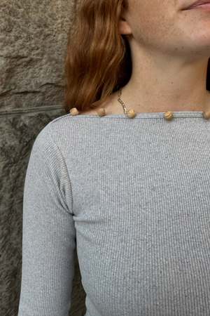 Baserange Tav Long Sleeve Tee - Grey Melange | Garmentory