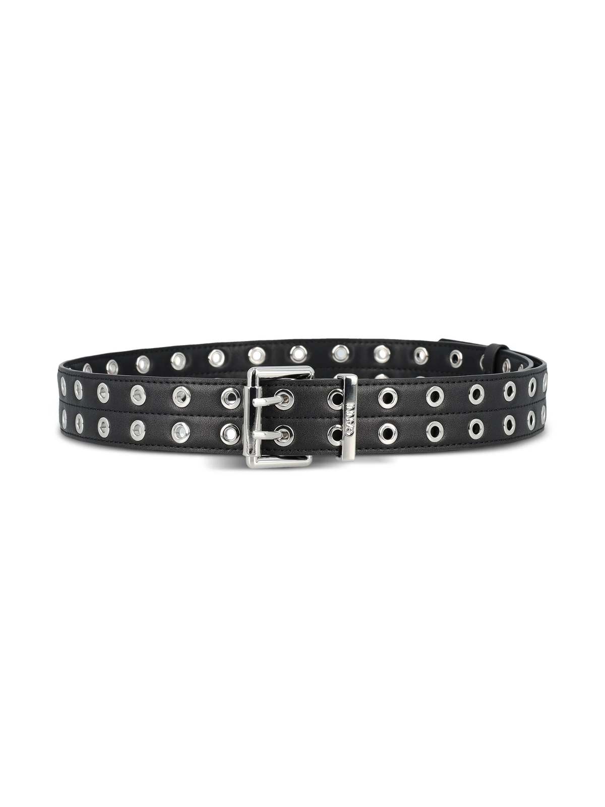 Ganni Double Eyelet Belt - Black | Garmentory