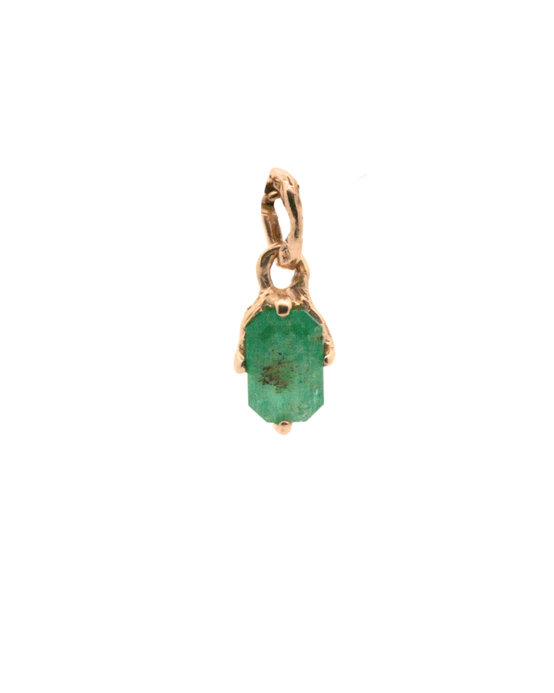 Siri Hansdotter Gold OOAK No 68 PEEKABOO Emerald Charm