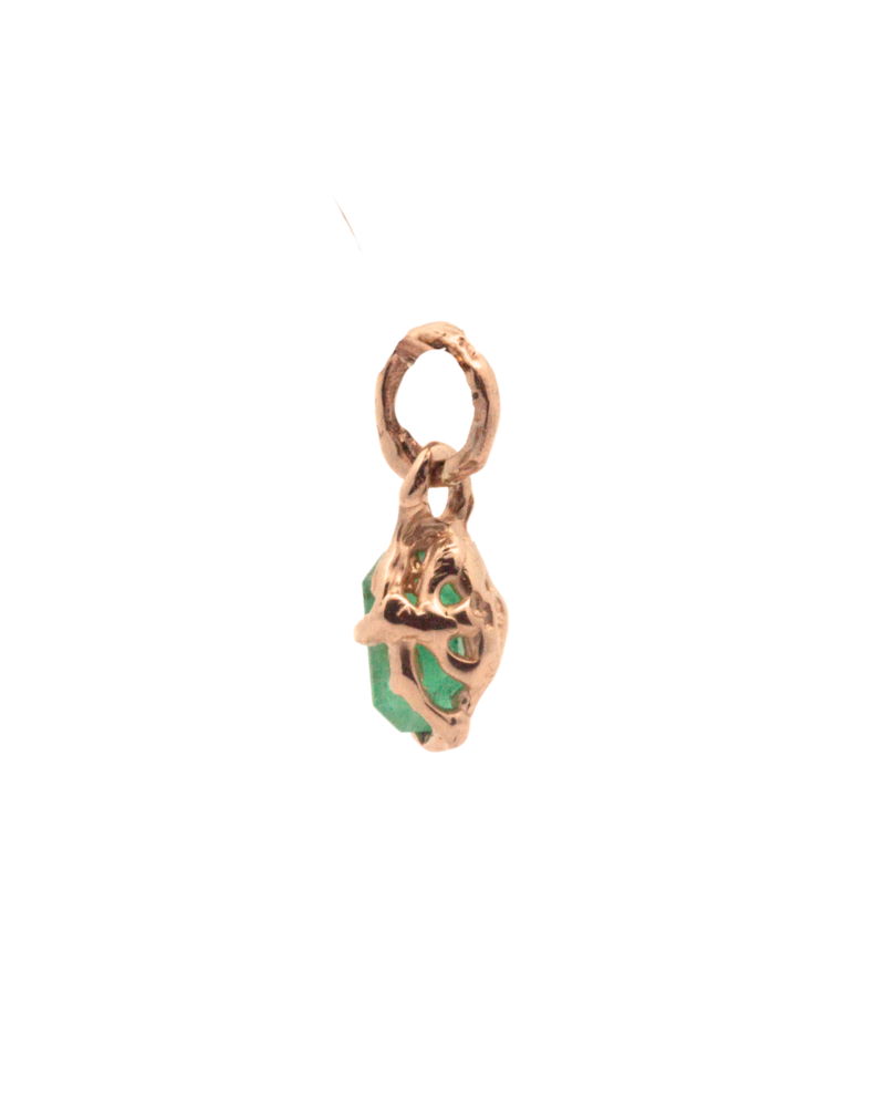 Siri Hansdotter Gold OOAK No 68 PEEKABOO Emerald Charm