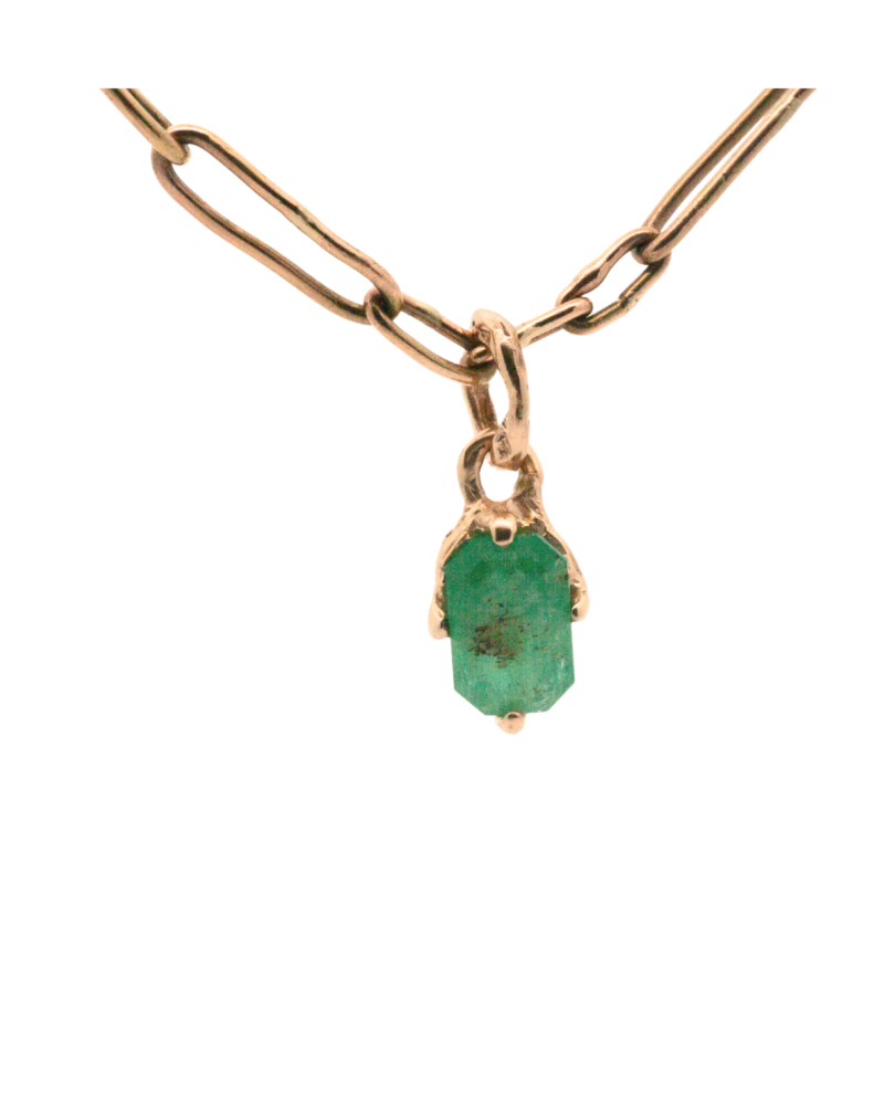 Siri Hansdotter Gold OOAK No 68 PEEKABOO Emerald Charm