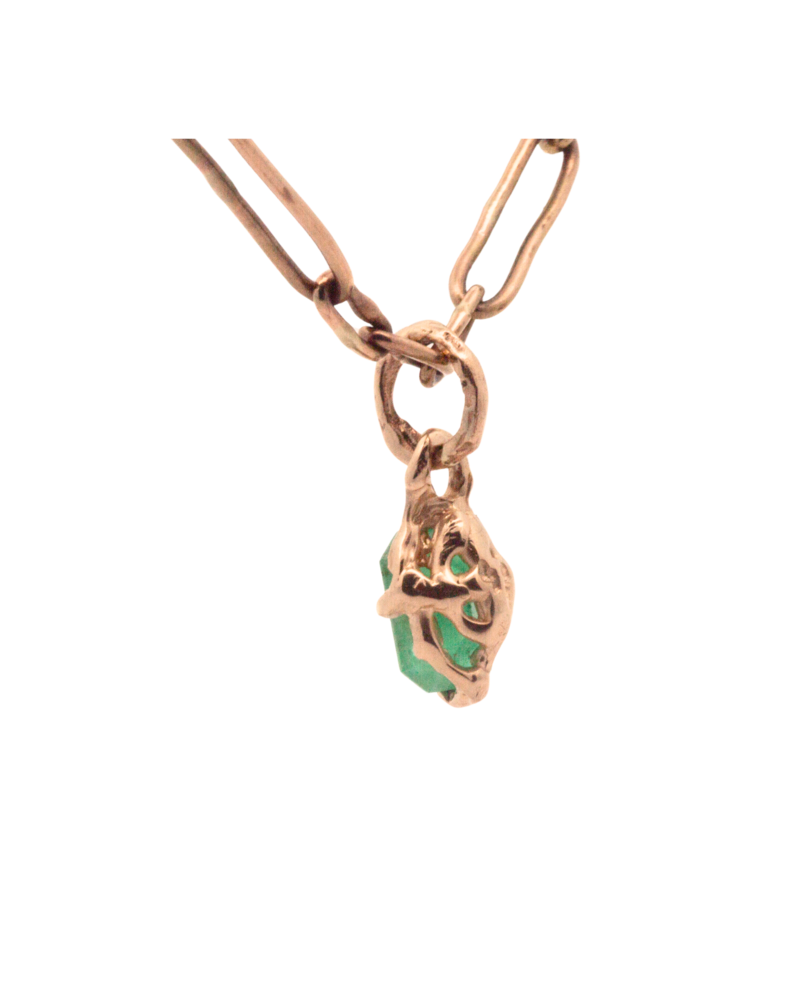 Siri Hansdotter Gold OOAK No 68 PEEKABOO Emerald Charm