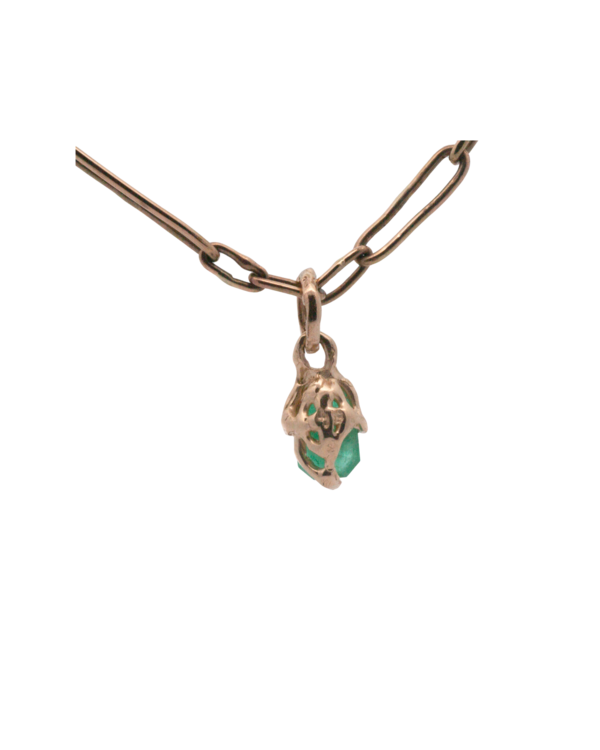 Siri Hansdotter Gold OOAK No 68 PEEKABOO Emerald Charm