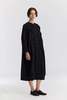Black Crane Ruffled Dress - Black - Thumbnail 1