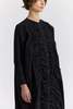 Black Crane Ruffled Dress - Black - Thumbnail 4