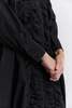 Black Crane Ruffled Dress - Black - Thumbnail 5