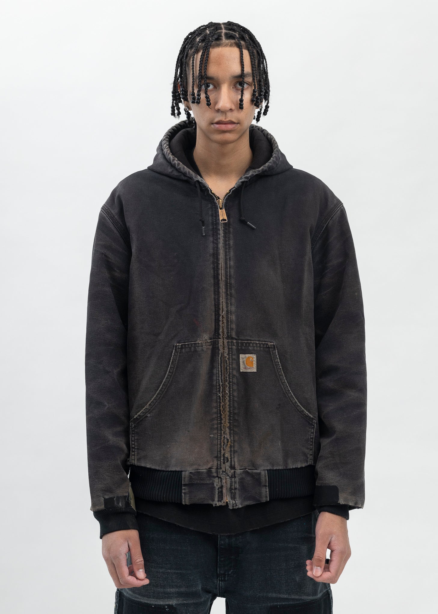 Back Beat Co. Carhartt Hooded Jacket - Vintage Black | Garmentory