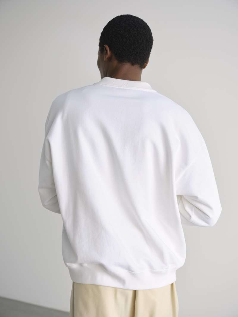 Auralee Pima Light Sweat Polo - Light Pink | Garmentory