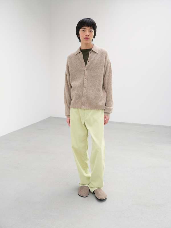 Auralee Shetland Wool Cashmere Knit Cardigan - Top Beige | Garmentory