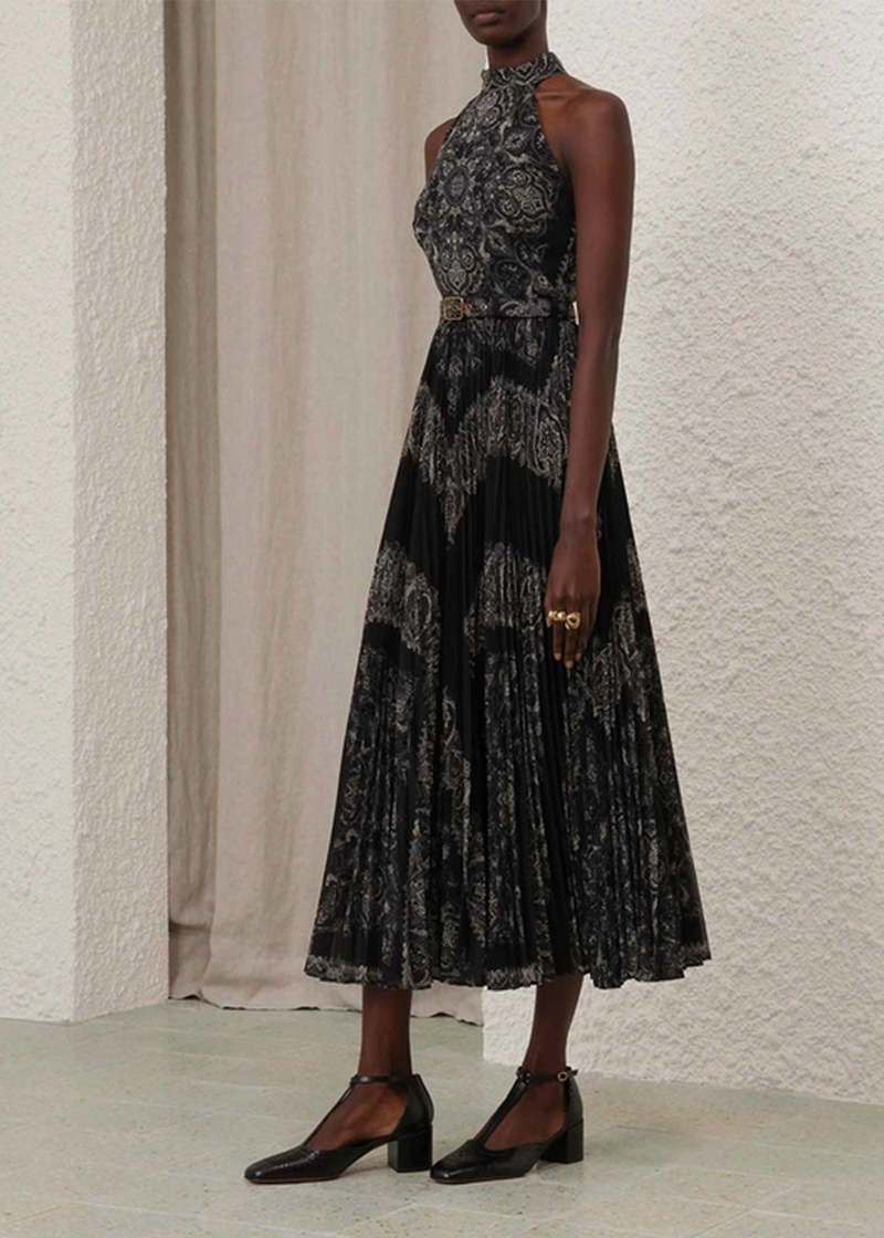 black formal dress backless Paisley Eyelet Dress