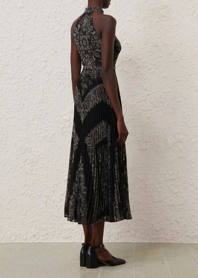 Zimmermann Sunray Halter Picnic Dress - Black Paisley | Garmentory Zimmermann Sunray Halter Picnic Dress - Black Paisley | Garmentory