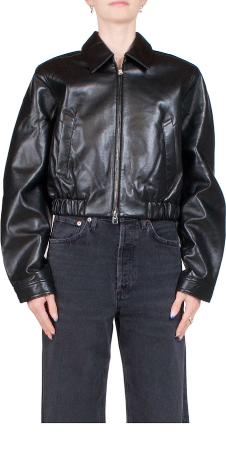 [LOW CLASSIC] / ☆ 24SS LEATHER BLOUSON JACKET / BLACK LOW CLASSIC Leather Jacket - Black | Garmentory