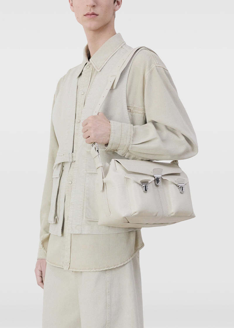 Lemaire Medium Gear Shoulder Bag - Ivory | Garmentory Lemaire Medium Gear Shoulder Bag - Ivory | Garmentory