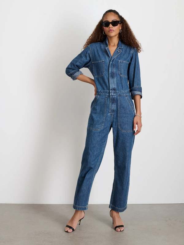 Concrete + Water Shoreditch Jumpsuit - Oslo Medium Wash