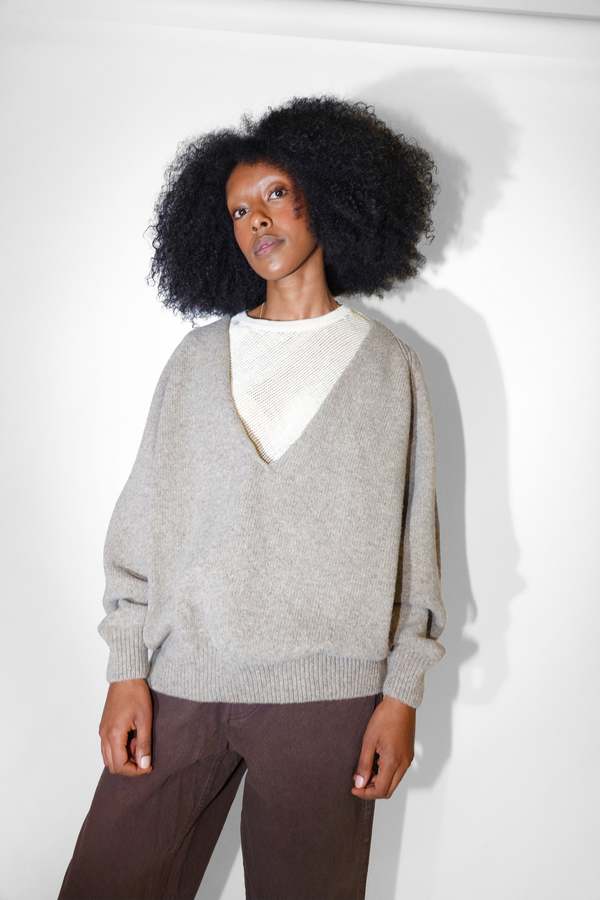トップス baserange Soar V Neck Soar V Neck in Assortment | Arles merino wool | en | Baserange